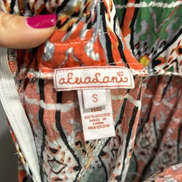 AkeraLani Multi Colored Long Smocked Strappy Sundress Size S - Picture 9 of 10